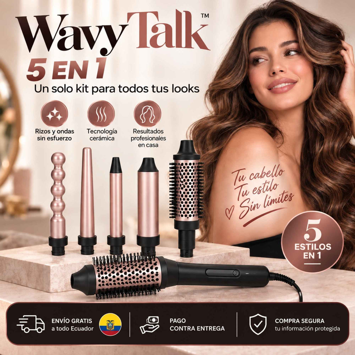 Wavy Talk 5 en 1 | Un solo kit para todos tus looks