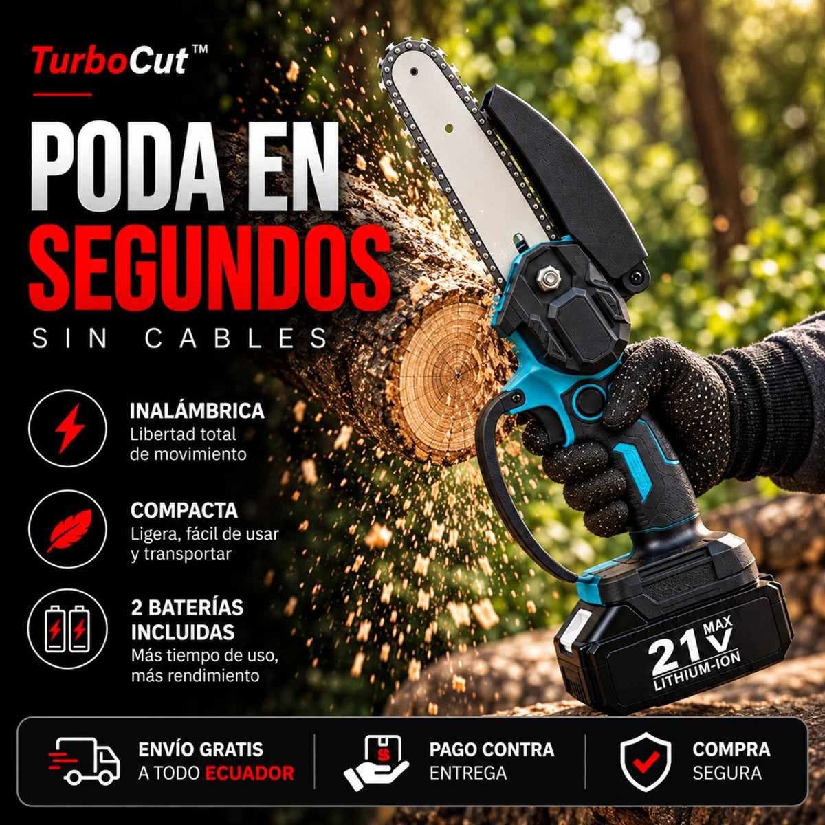 TurboCut™ | La Minisierra Portátil de Corte Profesional para el Hogar