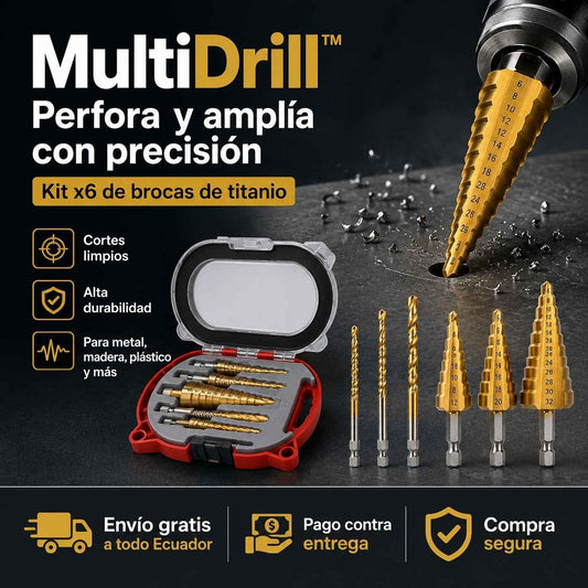MultiDrill™️ – Kit x6 para Perforar y Ampliar Orificios con Precisión